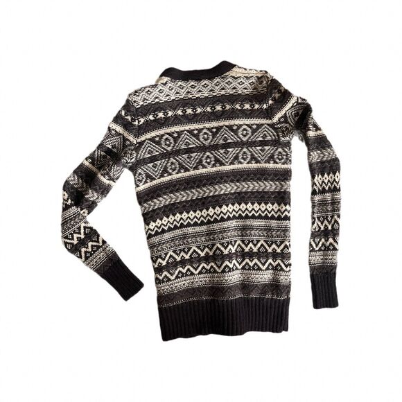 Juicy Couture Mohair Wool FAIR AISLE V NECK CARDIGAN Button Front Size M BROWN - Picture 3 of 6